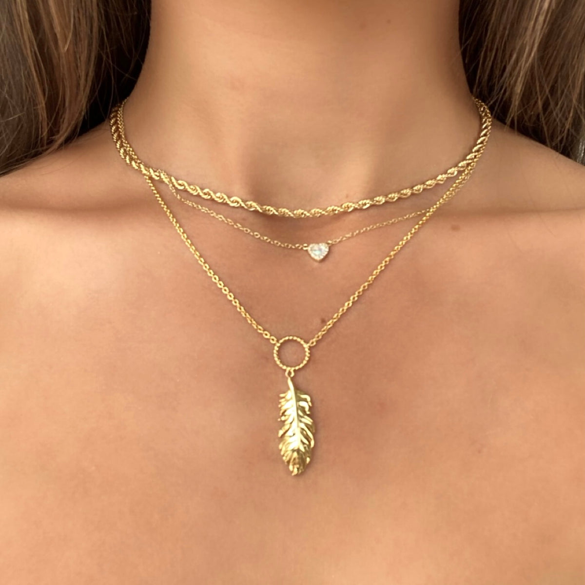 Janeth Gold Leaf Necklace – Marce's Jewels