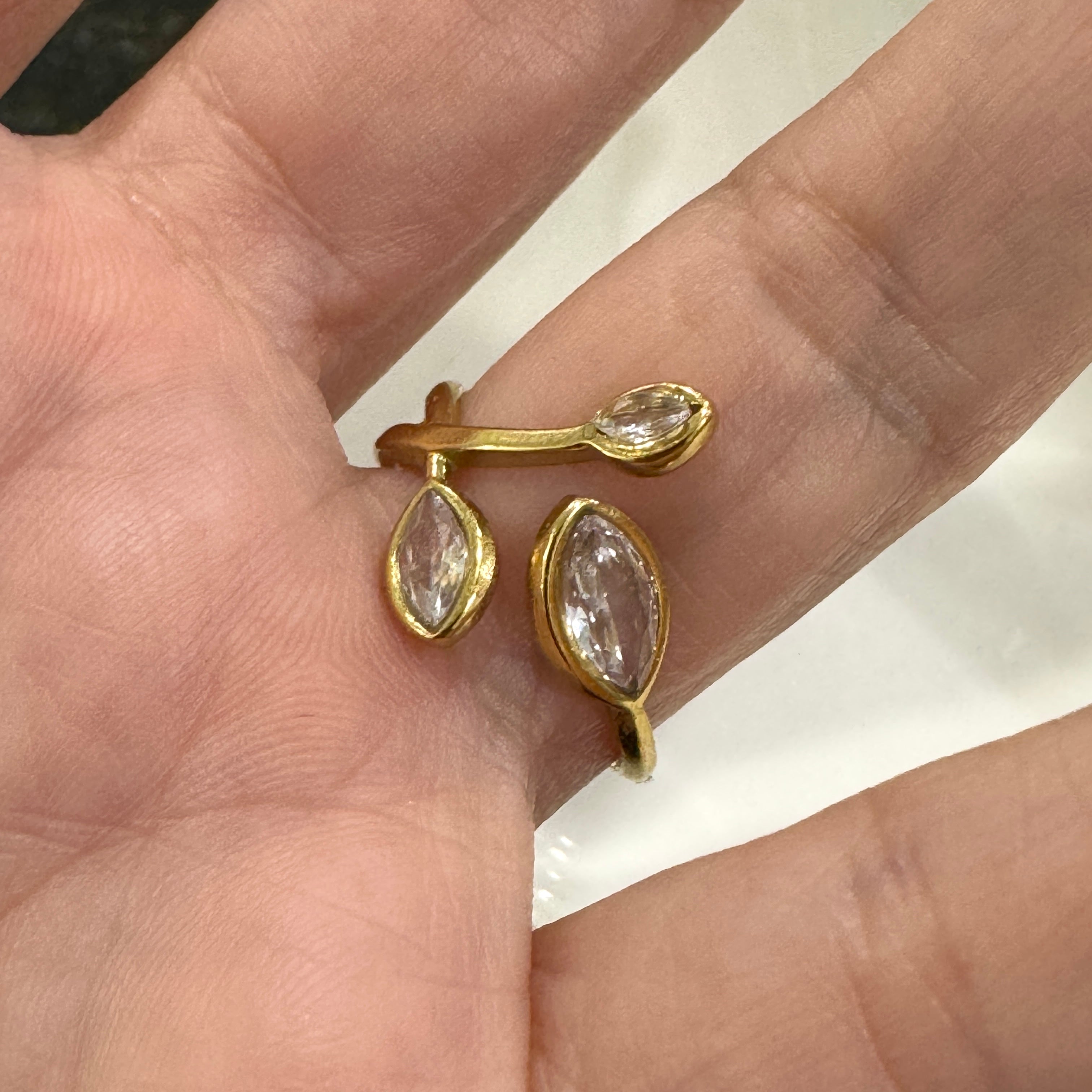 Golden Leaf Wrap Ring