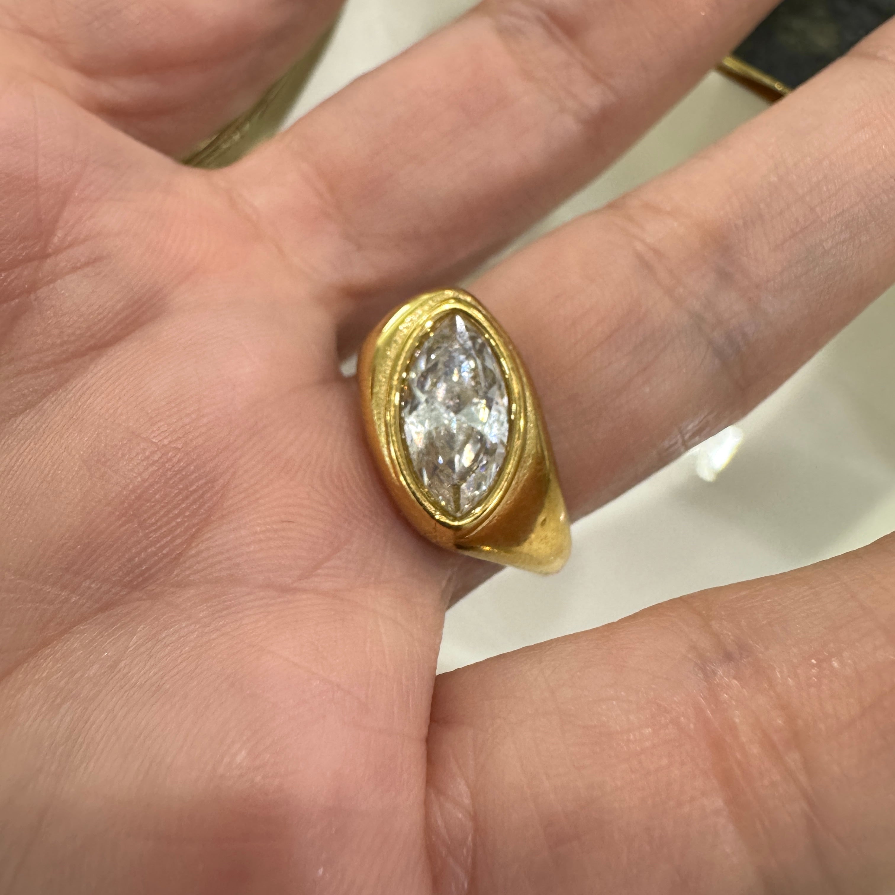 The Golden Marquise Ring