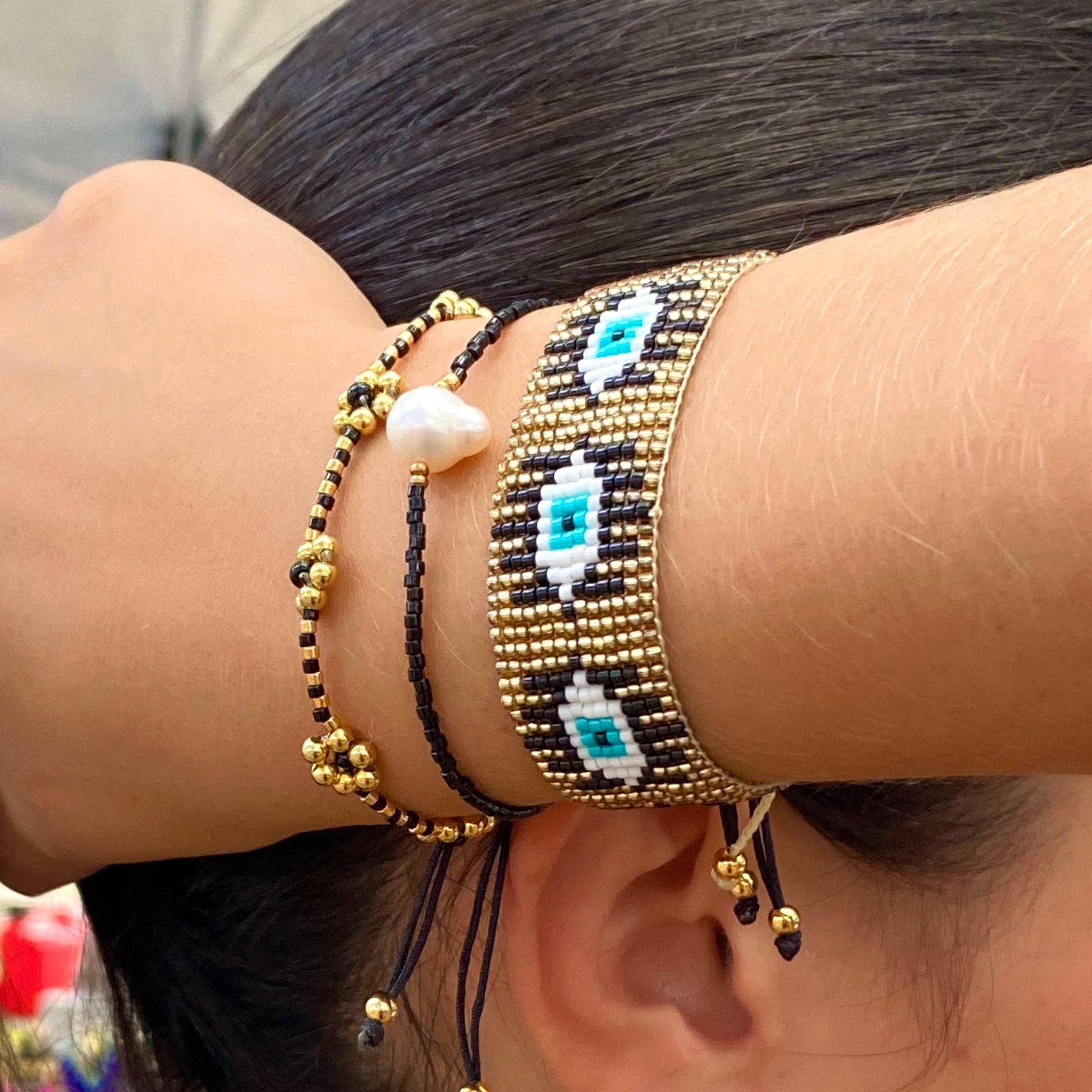 Gold Eye Miyuki Bracelet