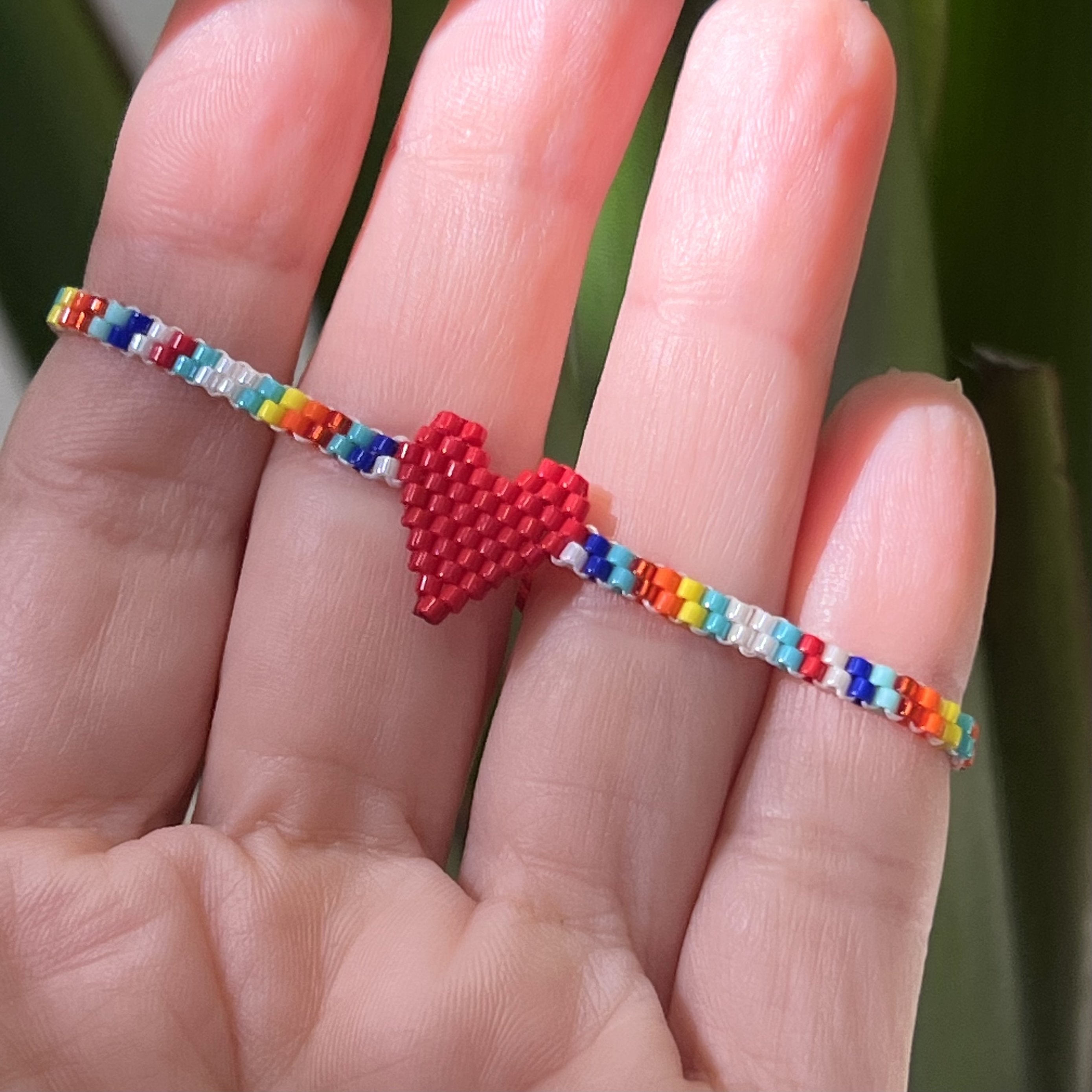 Heart Rainbow Miyuki Bracelets