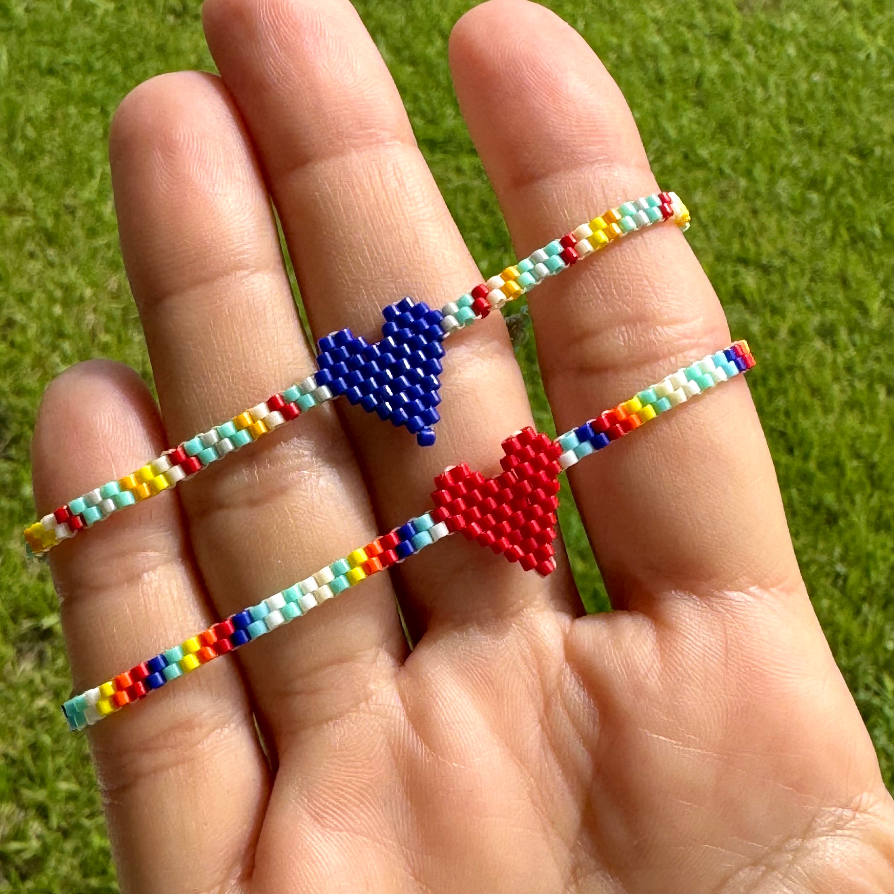 Heart Rainbow Miyuki Bracelets