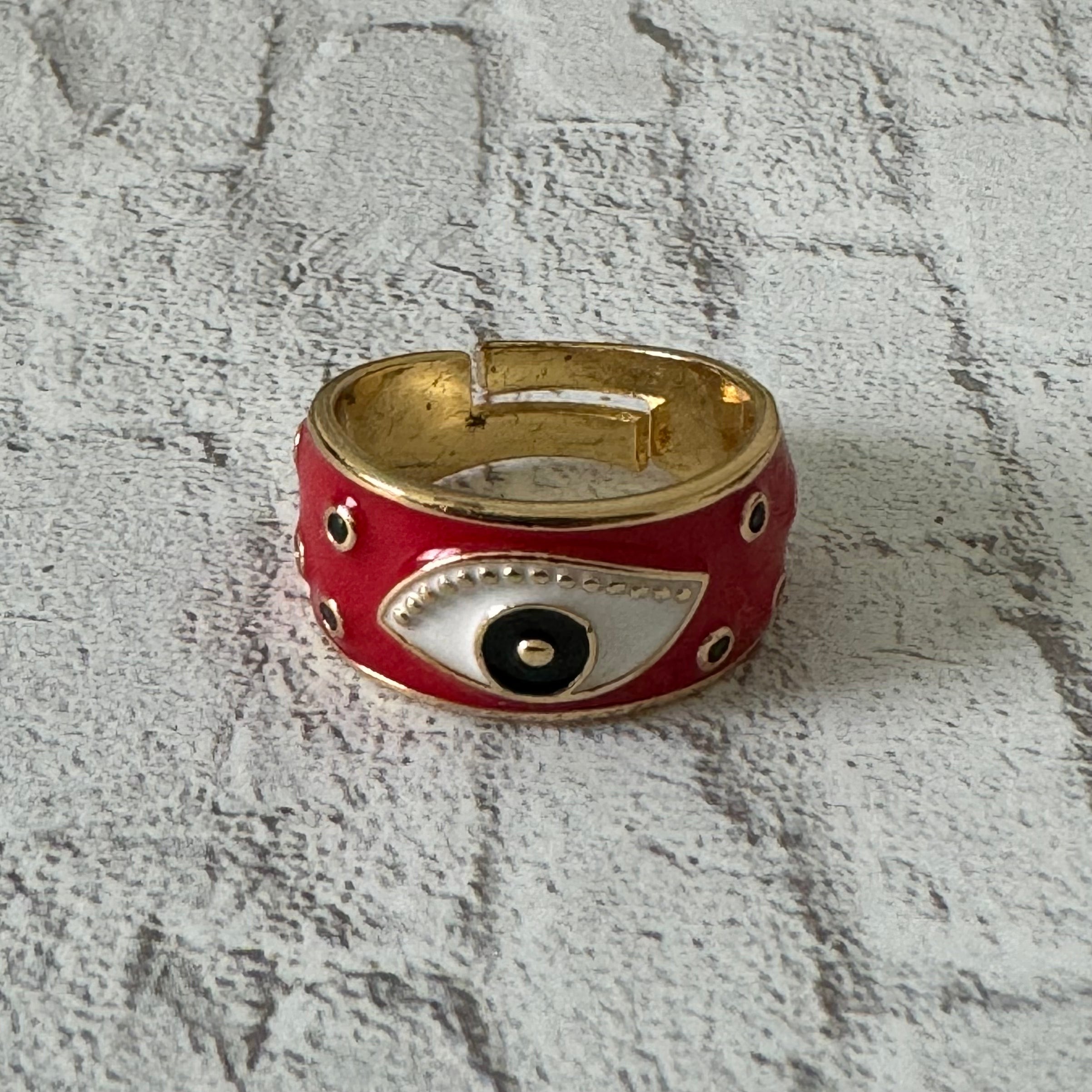 Enamel Eye Band Ring