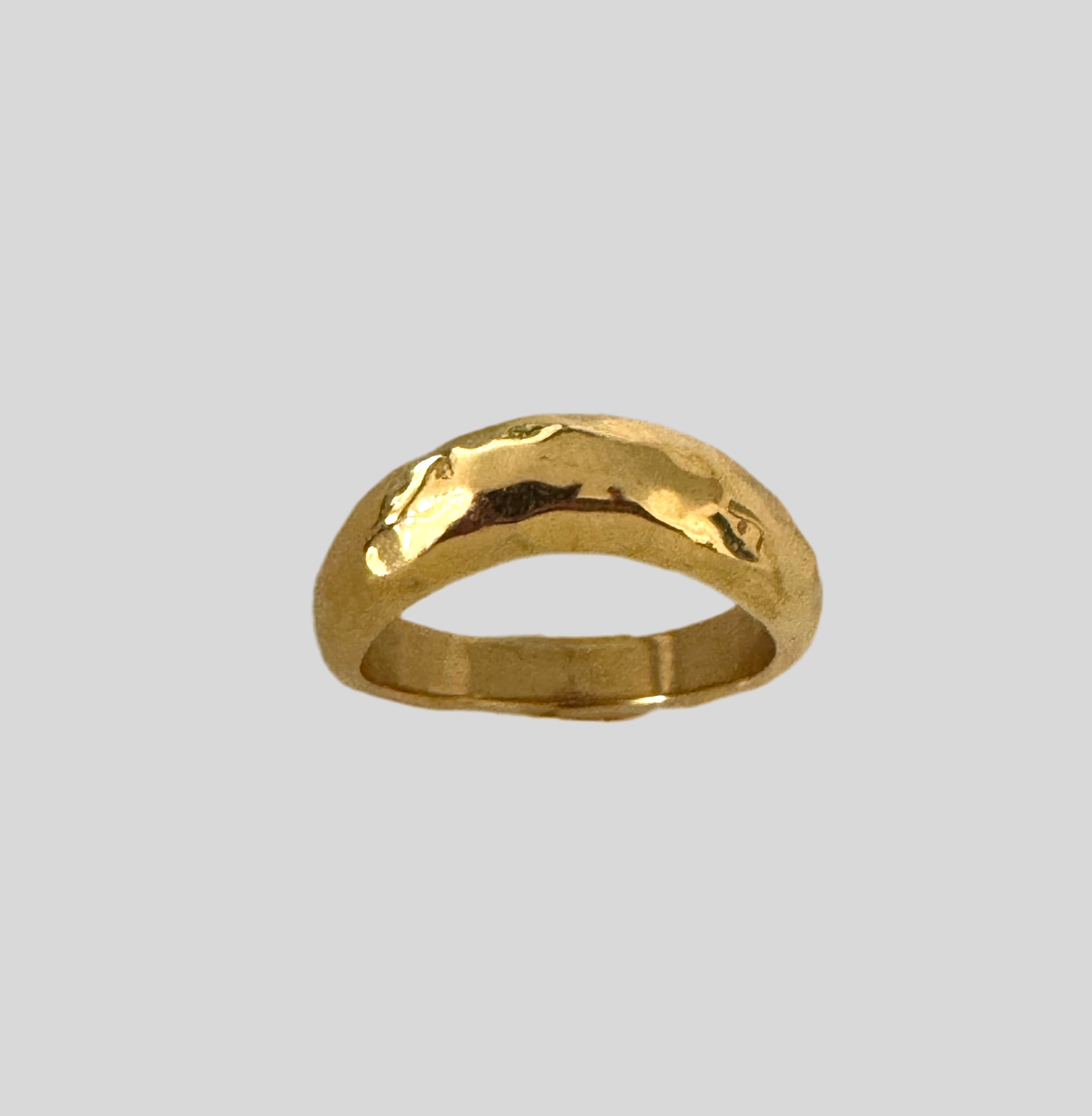 Golden Raindrop Ring Set