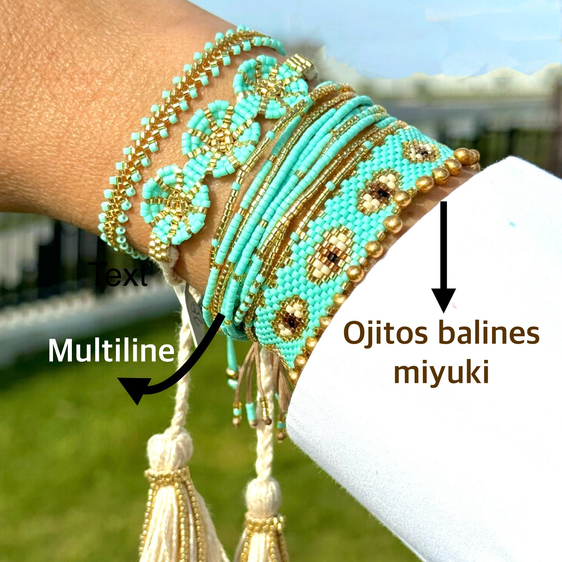 Ojitos balines miyuki bracelet