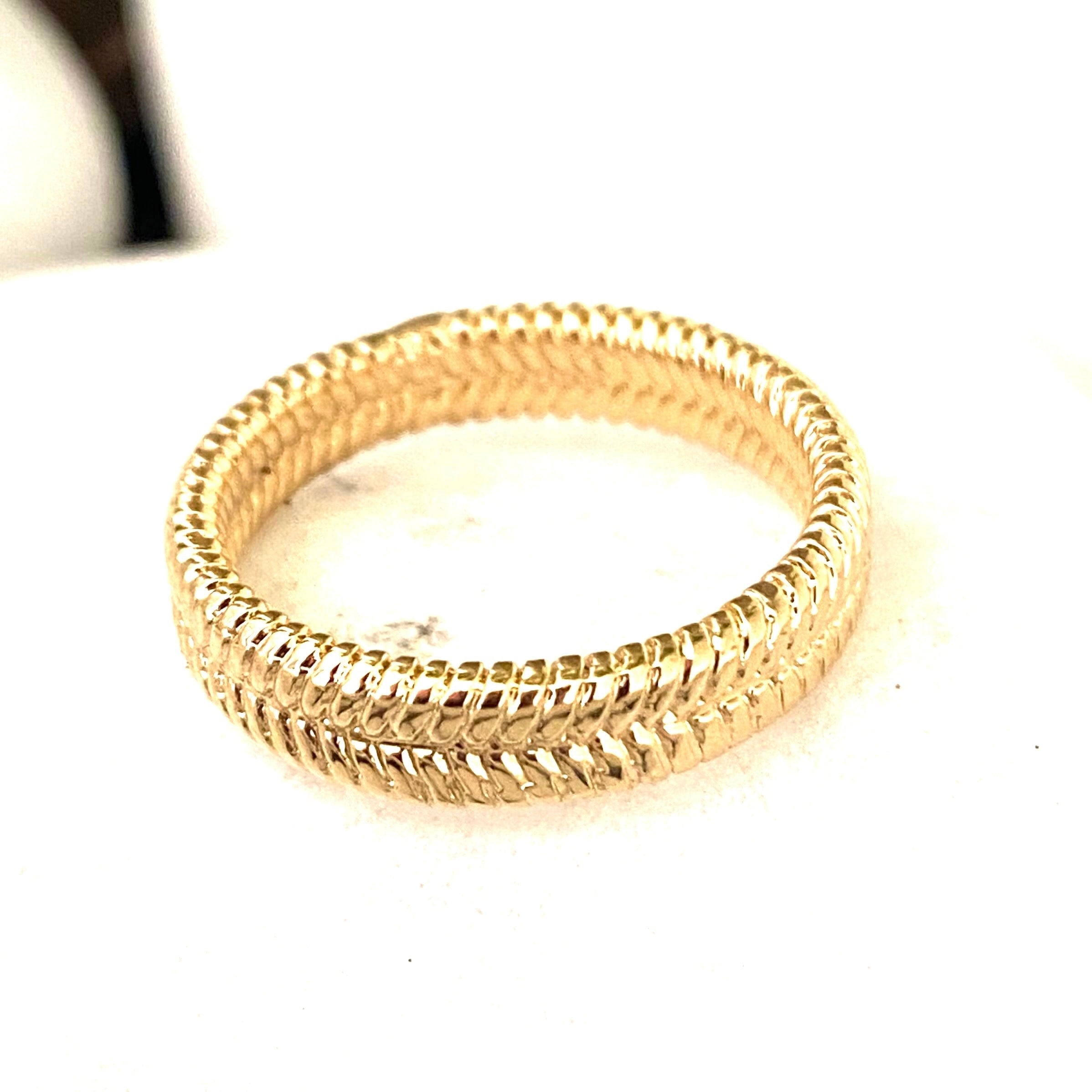 Gold Texture Band ring