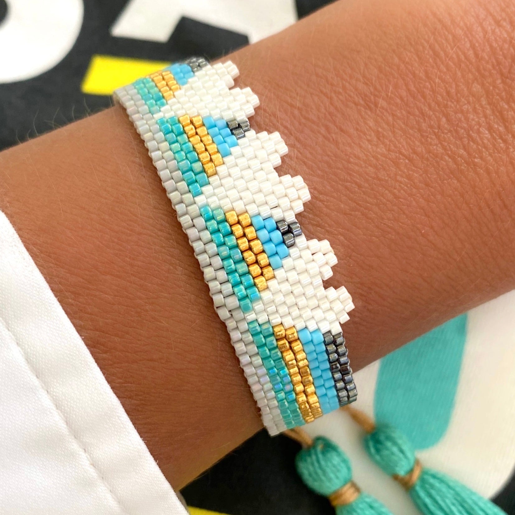 Tri Heart Lines Miyuki Bracelet