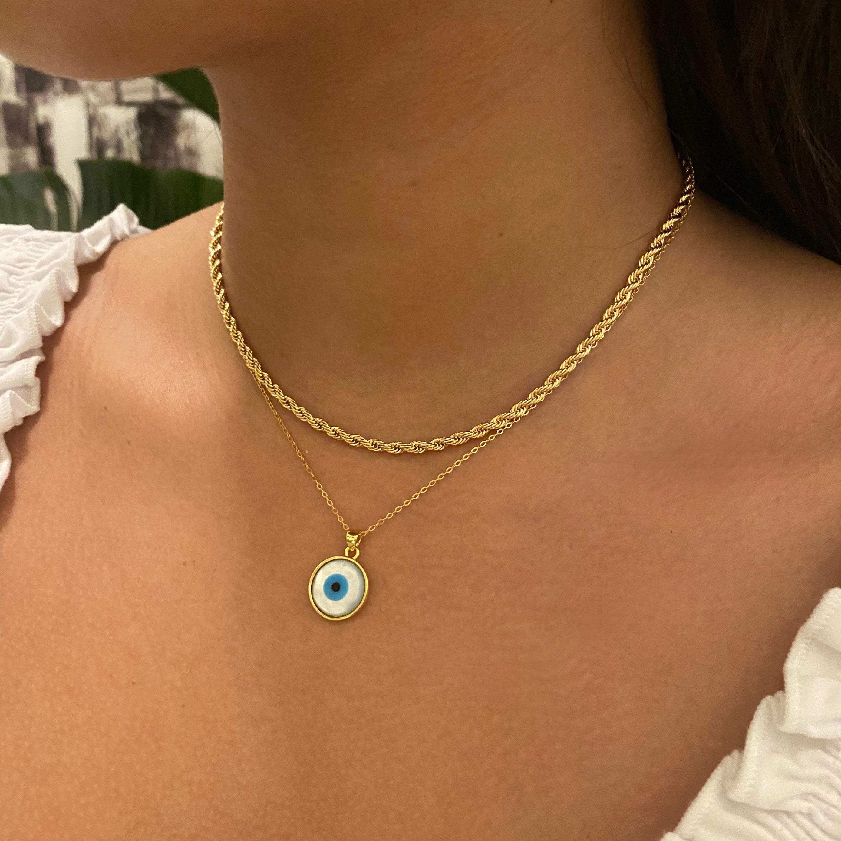 Mother Of Pearl Eye necklace