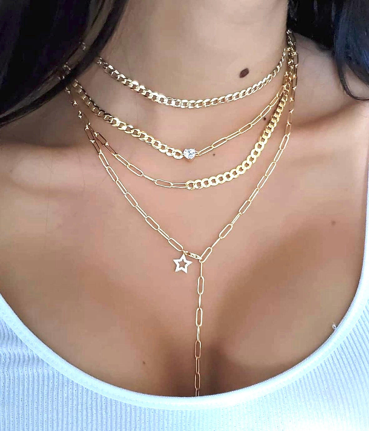 HEART CUBAN LINK necklace