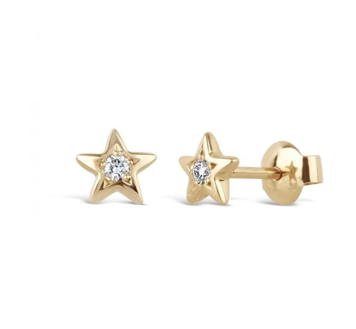 STAR CZ studs earrings