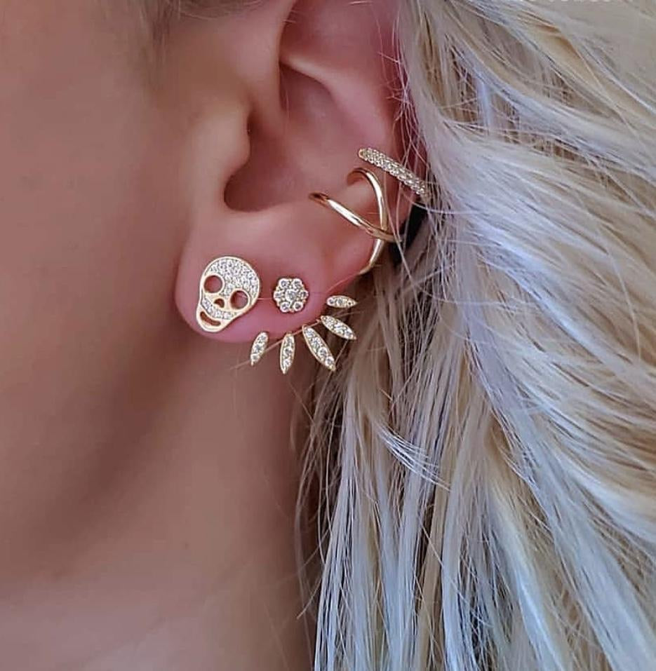 PLAIN X ear cuff earring