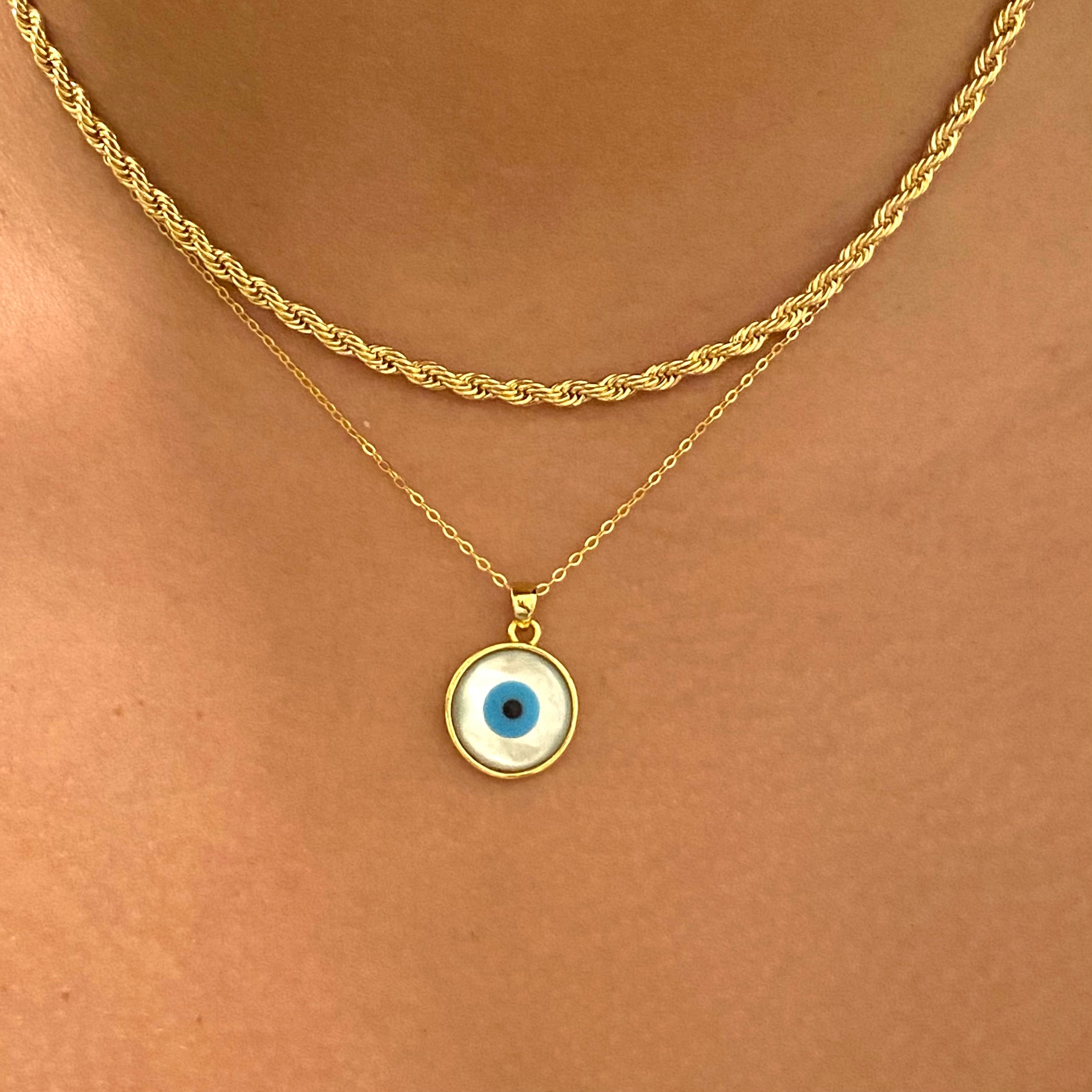 Mother Of Pearl Eye necklace