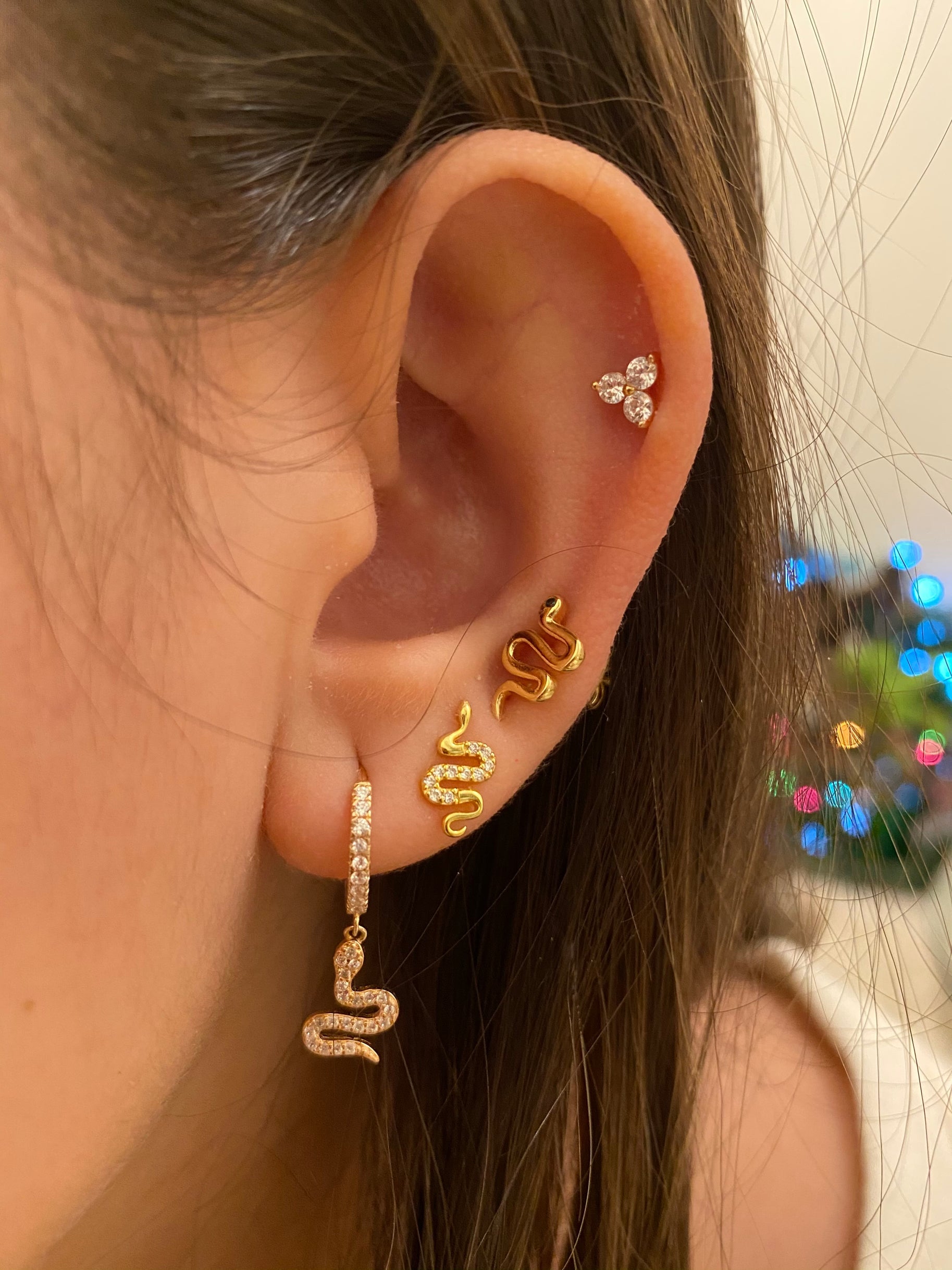 3 PETALS studs earrings