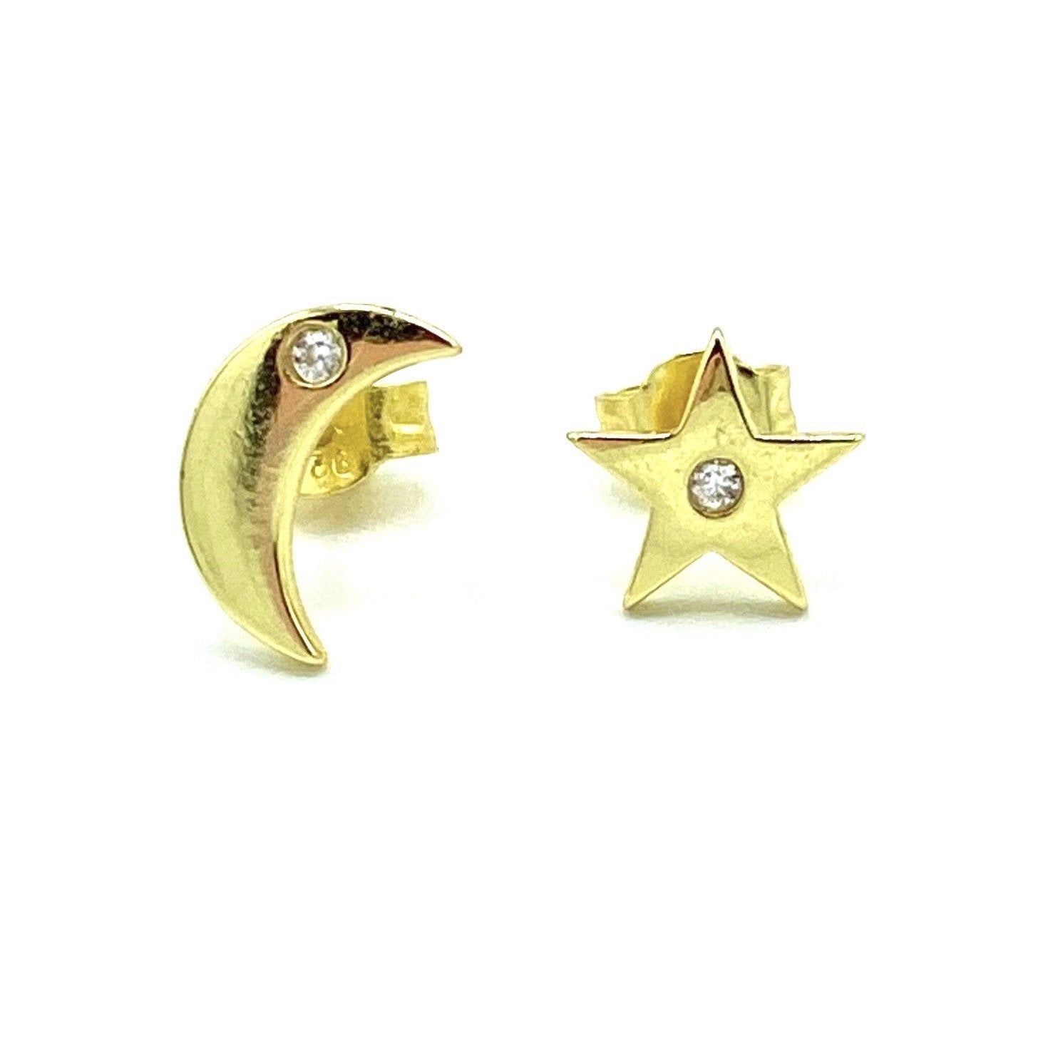 MOON £ STAR Studs earrings