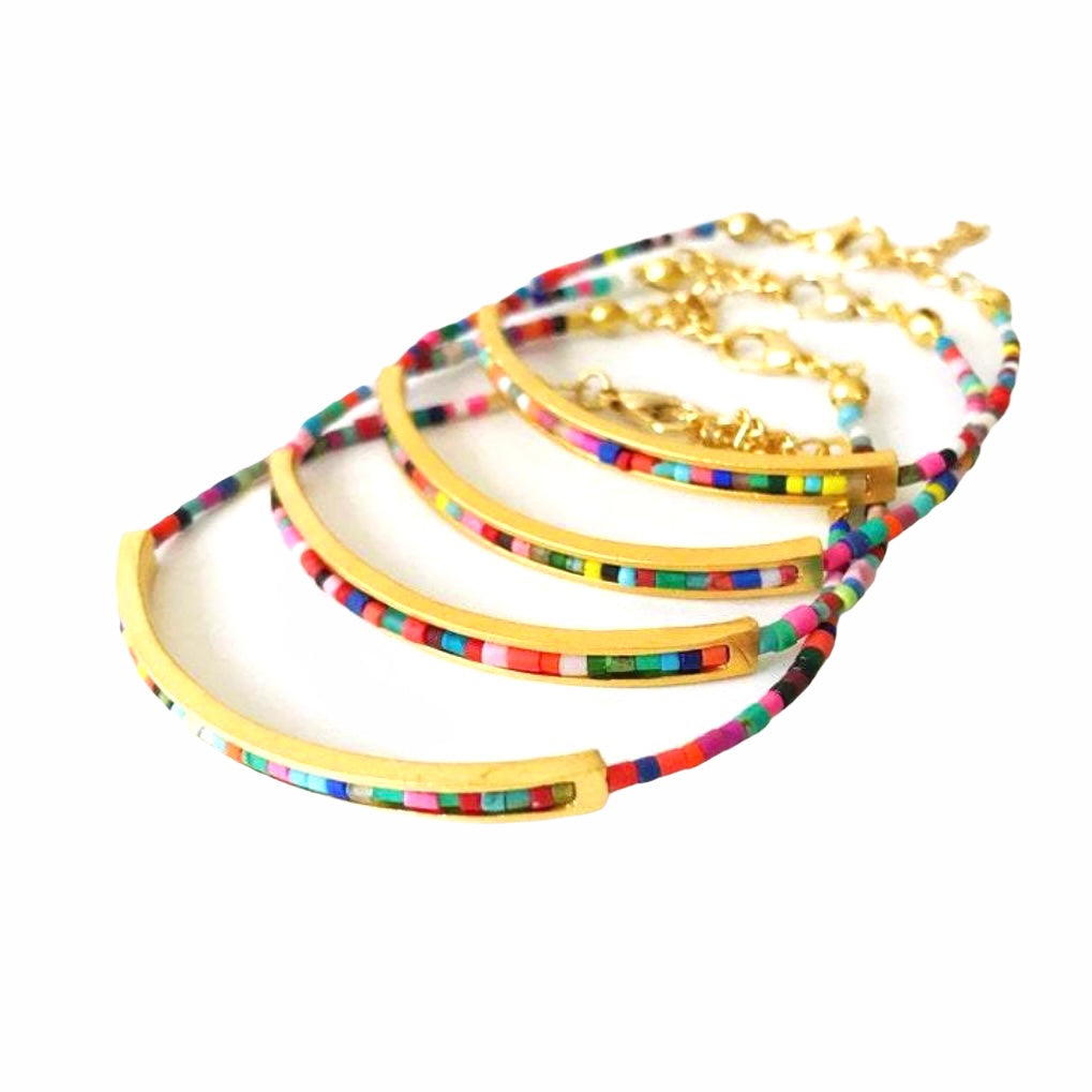 Gold Rainbow miyuki bracelet