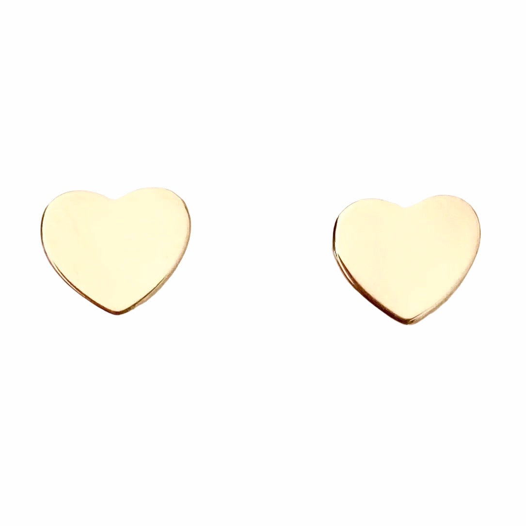 PLAIN HEART studs earrings