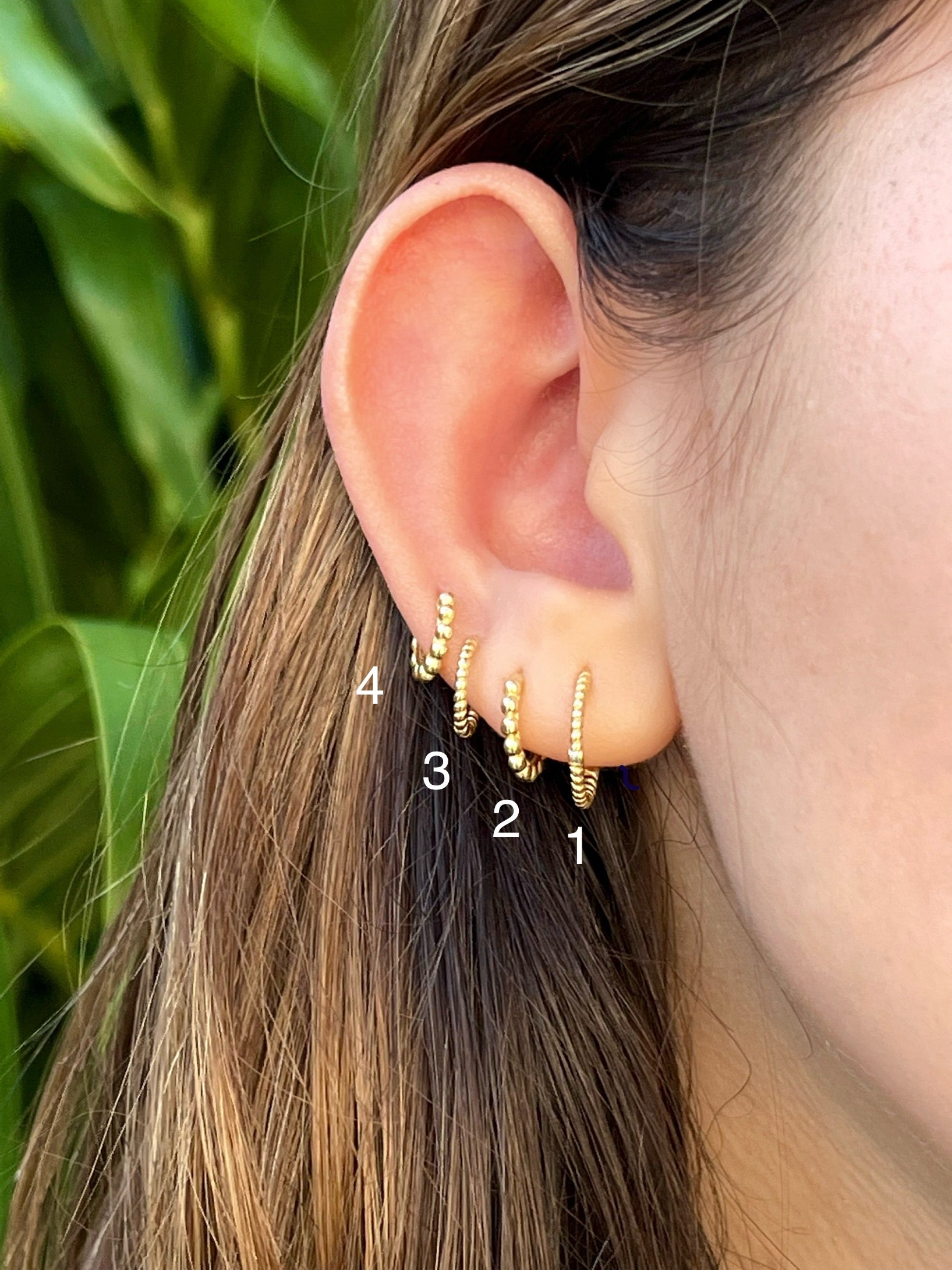 Mini Huggies earrings