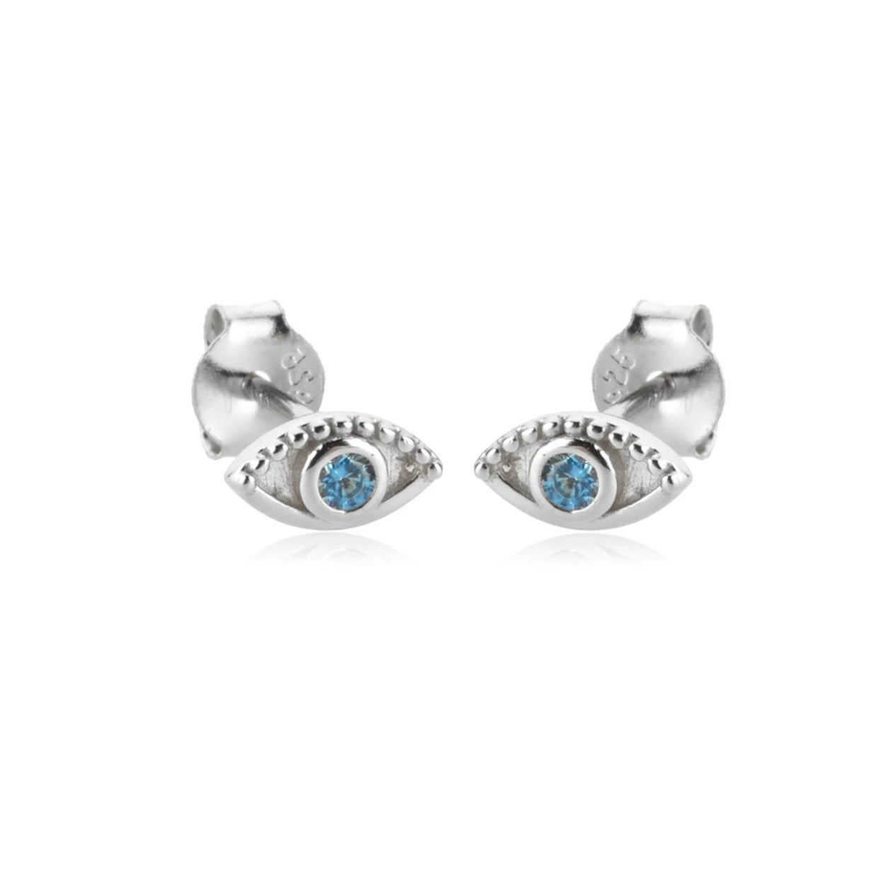 Crystal eye studs earrings
