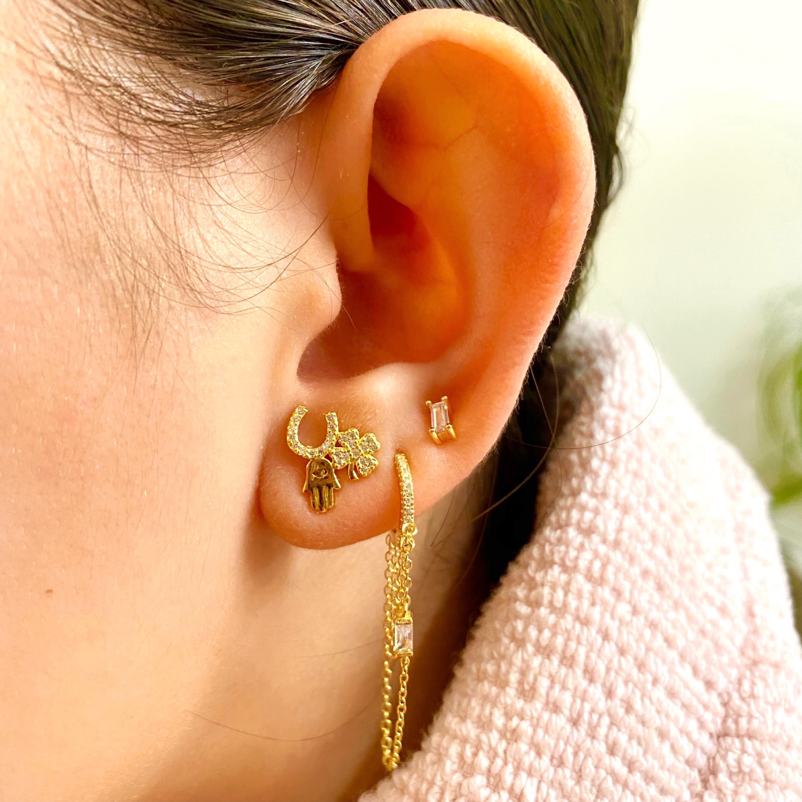LUCKY TRIO studs earrings
