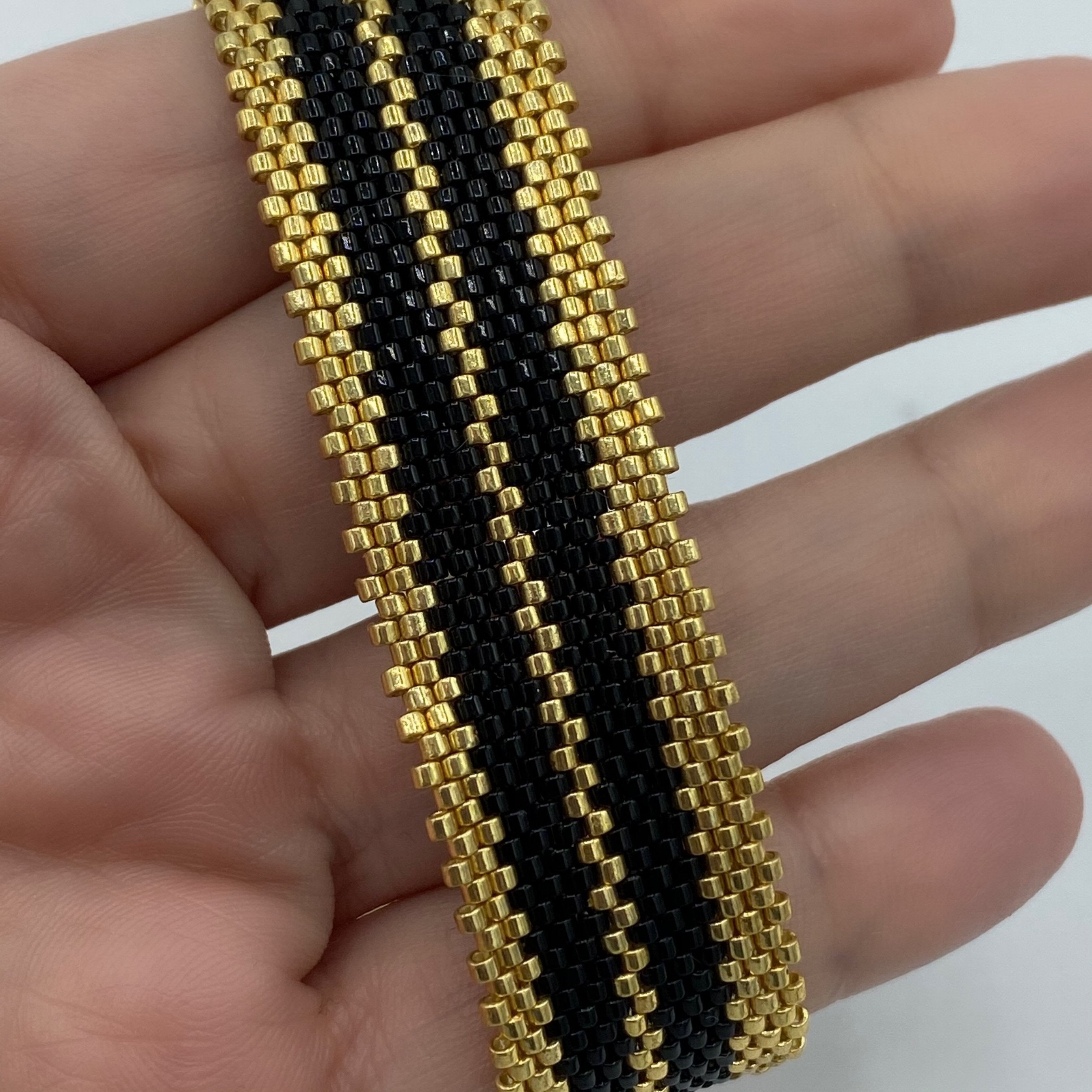 BLACK & GOLD miyuki bracelet