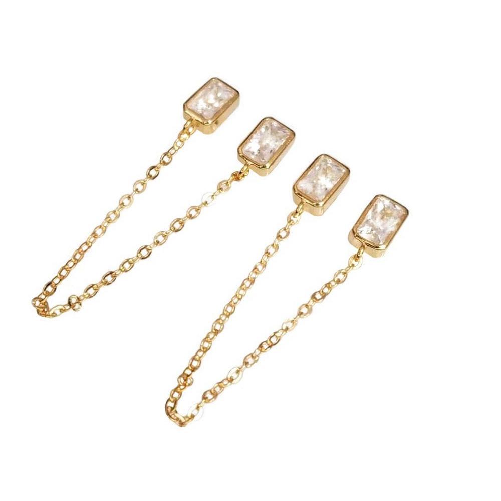 DOBLE LUZ SQUARE chain earrings