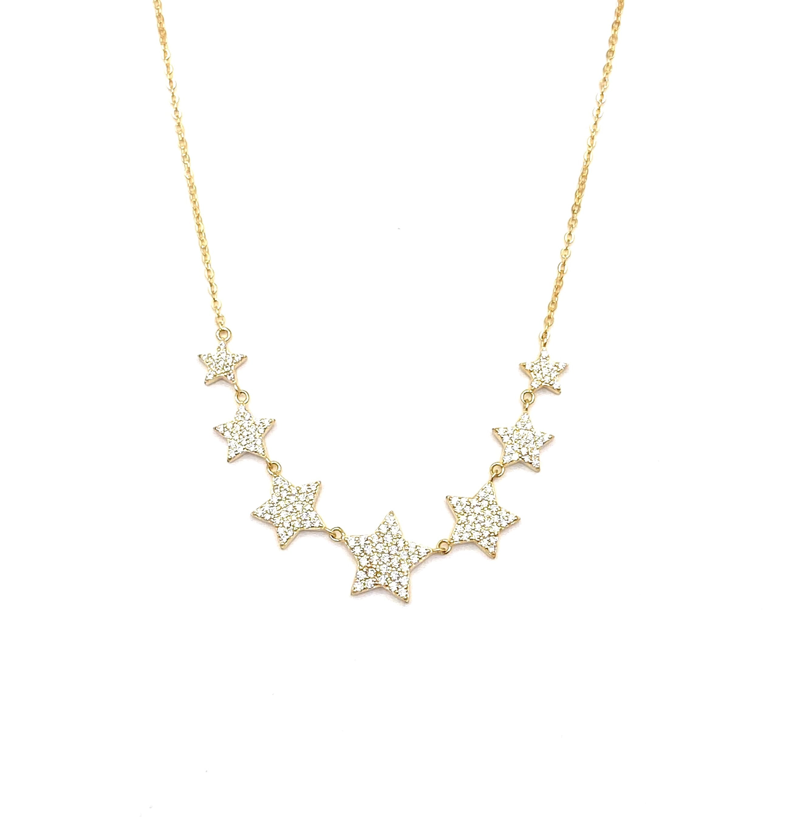 PAVE MULTI STAR necklace