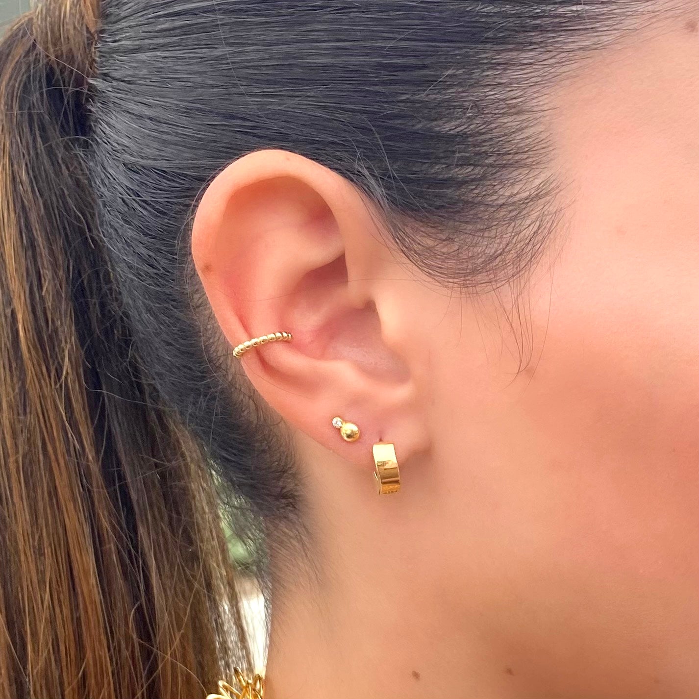 Every day gold earring